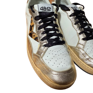 4B12 Sneakers Play Platinum Size 37 Made in Italy